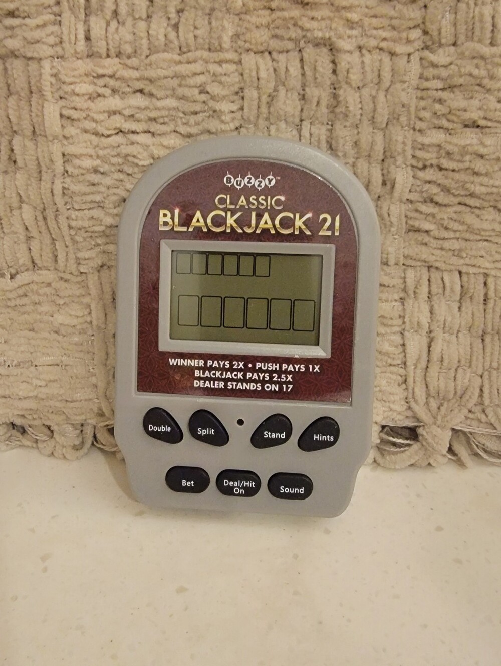 Classic Blackjack 21 Electronic Handheld Game - Gray